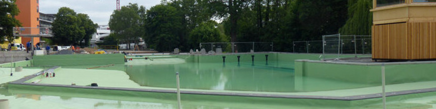 Nautrfreibad Domblick Baustelle am 27.5.2025